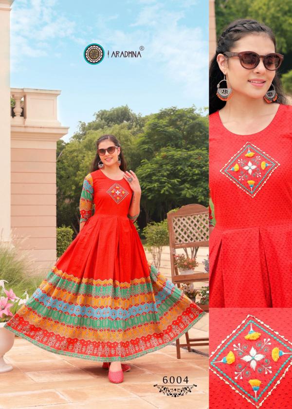 Aradhna Level 6 Designer Festive Wear Cotton Long Kurti 